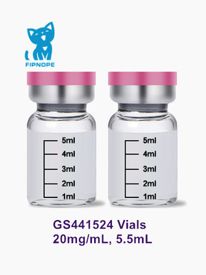 Iniezione GS-441524 per la peritonite infettiva felina di FIP del gatto, 20mg/mL, 5.5mL